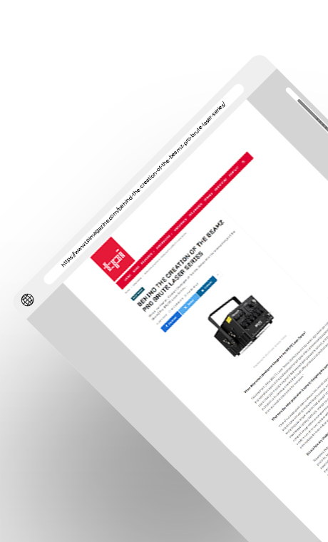 BeamZ Pro BRUTE Laser Series featured in TPi Magazine